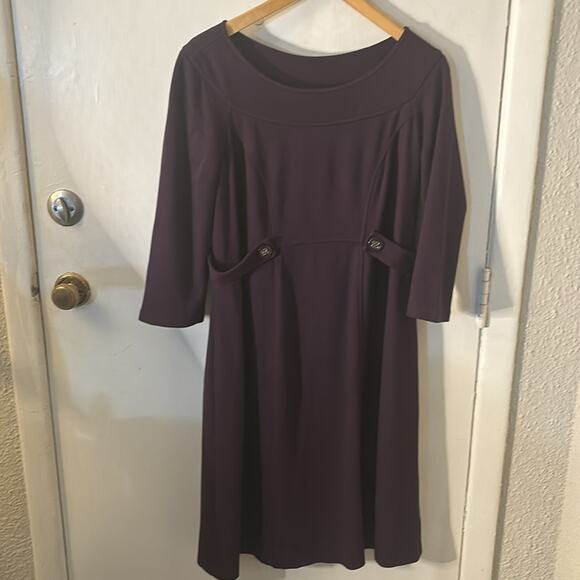 A Pea in a Pod Women’s Purple Midi Maternity Dress M Comfy Cozycore Classic - Picture 5 of 12
